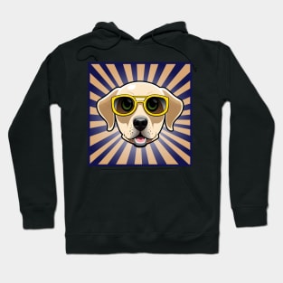 Golden Retriever Puppy Wearing Sunglasses Hoodie